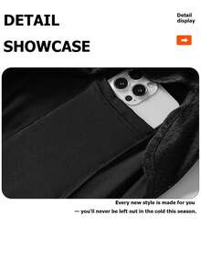 男士二合一跑步裤，柔软速干健身运动裤 - 黑色 - 查看 4