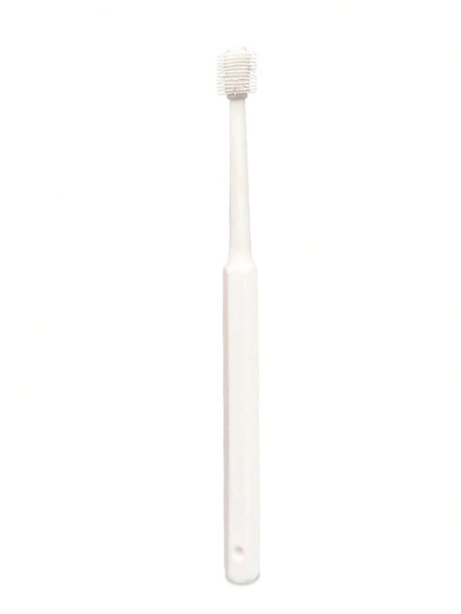 This 360° Silicone Toothbrush Is Specially Designed For Dogs And Cats. The Soft Bristles Will Not Damage The Gums, Ensuring Cleaning In Every Corner. The Rounded Bristles Are Very Suitable For Pet Oral Cleaning And Can Effectively Remove Tartar. - White - View 1