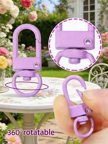10-Pack Alloy Swivel Lobster Clasp Keychain - Multi-Functional Spring Hook Key Ring For Handbags And Accessories - Multicolor - View 10