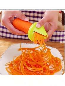 1pc Multi-Function Spiral Vegetable Peeler/Slicer - For Potatoes, Carrots, Radishes, Etc. - Multicolor - View 1