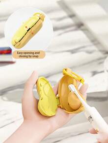 2/1pc Cute Banana Shape Toothbrush Holder And Travel Case, Mini Portable 2-In-1 Toothbrush Protection Storage Set, Built-In Silicone Toothpaste Small Capsule Storage Case , Hanging Storage, Easy To Drain, Travel Hotel Portable Toiletries. - Multicolor - View 7