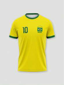 2026 World Cup Personalized Customized National Football Team Uniforms, Customized LOGO, Numbers, Team Name, And Player Names On T-Shirts Sports - Yellow - View 3