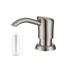 Dispensador de jabón para fregadero de cocina empotrado (níquel cepillado) con botella grande de 17 onzas - A - Ver 7
