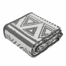 Sour Lemon Large Outdoor Rug Waterproof, Anti-Slip Plastic Straw Garden Rug, Outdoor Mat Carpet Boho Style, UV Resistant For Camping, Deck, Beach, Picnic, Backyard, Poolside, 240x300cm - 波希米亞 - 查看 6