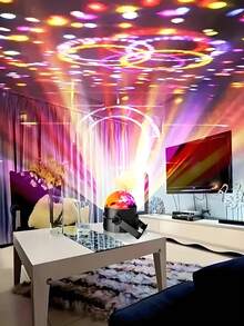 Lampu Bola Kristal LED Ajaib RGB - 7 Mode Lampu Laser Panggung dengan Kontrol Jarak Jauh, Sempurna untuk Pesta Dansa di Rumah, KTV, Pernikahan, Dekorasi Ruangan, dll.! - Hitam - View 4
