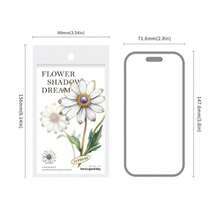 15pcs Cute Floral Long Stem Decorative Stickers, DIY Landscape Diary Background Decoration Material Hard Card Sticker Pack, Adorable Aesthetic Stickers Suitable For Planner And School/Office Supplies School Supplies - Rectangle - View 12