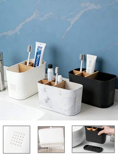 1 Giá đựng bàn chải đánh răng/kem đánh răng, Thích hợp cho phòng tắm và vòi sen, Giá đựng bàn chải đánh răng đa chức năng, Kệ đựng bàn chải đánh răng phòng tắm, Giá đựng bàn chải đánh răng, Trang trí nhà cửa, 1 Giá đựng bàn chải đánh răng, Kệ đựng độc lập 5 ngăn, Thích hợp cho mặt bàn phòng tắm, Kệ đựng bàn chải và kem đánh răng đa chức năng, Phụ kiện trang trí nhà cửa bền và trang nhã, Đồ dùng phòng tắm thời trang, Kệ phòng tắm, Vật dụng lưu trữ phòng tắm, Phụ kiện phòng tắm, Quà tặng Eid, Trang trí Ramadan