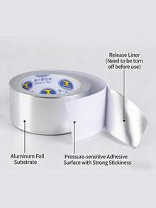 1 Rollo de cinta de aluminio, grosor de 50u, longitud de 20m, ancho de 2.5cm, fuerte adhesión para proyectos DIY, oficina y reparación - Ancho 25 mm - Ver 6