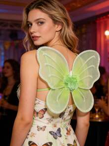Fresh Green Butterfly Wings, Adult Fairy Cosplay Prop, Birthday Party Insect Wings Decoration, Festival Event Butterfly Wings Backpack, Party Wings - View 2