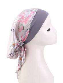 1 chiếc khăn trùm đầu bằng satin dành cho nữ Hồi giáo, mũ thời trang cho bệnh nhân hóa trị ung thư, khăn trùm đầu ngăn ngừa rụng tóc. - mũ khăn xếp - Xem 9