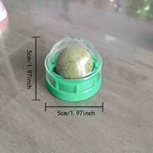 Rotating Wall-Mounted Cat Cat Ball Toy, Interactive Licking Cat Toy, Helps Remove Hairballs, Relieve Stress, Clean Cat Teeth - View 2