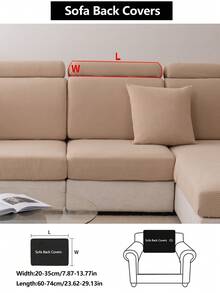 1pc Elastic Thickened Comfortable Sherpa Sofa Cover, Non-Slip Full Coverage Sofa Seat Cushion, 4-Season Universal Sofa Slipcover, Fabric Thick Sofa Blanket, Machine Washable, Pet Friendly, Decor For Bedroom, Office, Living Room, Fit For Corner Sofa, L-Shaped Sofa, 1/2/3/4 Seater - Khaki - View 18