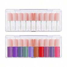 10pcs 4ml Plastic Lipstick Tubes, Cosmetic Storage, Affordable Vanity Decor, Bedroom Makeup Accessories, Cheap Christmas Gift, Cosmetic Tools, Special Offer, Women Gift, Christmas Present - Multicolor - View 4