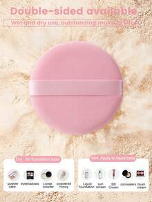 Bộ dụng cụ trang điểm 31 món bao gồm: Bộ 20 cọ trang điểm + 1 túi đựng mỹ phẩm và đồ dùng cá nhân đa năng có khóa kéo chống thấm nước + 2 bông phấn tròn + 3 bông phấn dạng cushion mini + 3 mút trang điểm + 2 bông phấn tam giác, tất cả trong một & thân thiện với người mới bắt đầu | Sẵn sàng mang theo du lịch & thích hợp làm quà tặng | Hoàn hảo cho người mới bắt đầu/phụ nữ. - Hồng - Xem 9