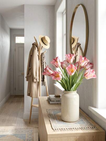 12/6/3/1pc 3D Parrot Tulips Artificial Flowers/Artificial Decor Faux Tulips Real Touch Long Stem Fake Tulips Bouquet For Home Office Wedding Table Decor, Decorating Rooms, Restaurants, Kitchens, Living Rooms, Bedrooms, And Homes. Additionally, They Can Be Given As Gifts For Birthdays, Valentine's Day, Mother's Day, Father's Day, And Graduation Season.