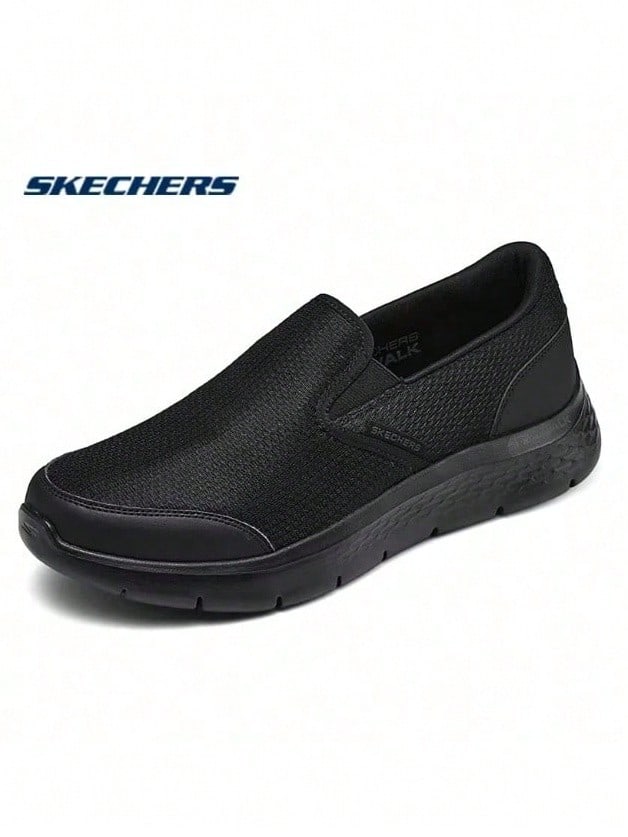 Skechers Giày đi bộ thường ngày Go Walk Flex Slip-On dành cho nam - màu đen - Xem 1