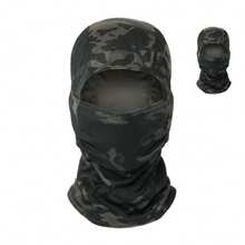 2 piezas Pasamontañas de camuflaje, unisex, pasamontañas cálido, protección solar para el rostro, máscara ligera resistente a los rayos UV, adecuado para motociclismo y esquí - Camuflaje - Ver 4