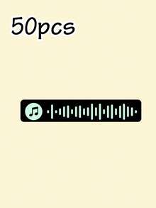 个性化音乐符号贴纸，定制声波贴纸套装，彩色声波贴纸，音符乙烯基贴纸，父亲节和音乐爱好者的理想之选，送给家人和朋友的贴心礼物，笔记本、笔记本电脑和水瓶的独特装饰，值得纪念的定制音频纪念品 - 風格A - 查看 36