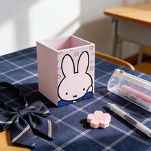 MIFFY 1个米菲兔星形方形笔筒，可爱粉色办公桌收纳盒，适合放置文具、化妆刷和办公用品，是送给米菲兔粉丝的完美返校礼物。 - 彩色 - 查看 3