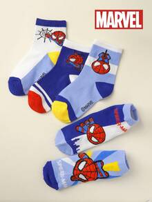 Bộ 1/5/10 đôi tất trẻ em hình Người Nhện và Biệt đội Avengers của Marvel, tất cho bé sơ sinh, tất cho trẻ mới biết đi, tất cổ ngắn cho bé trai, tất hoạt hình cho bé gái. - Nhiều màu - Xem 10