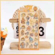 Pegatinas 3D de conejo, pez, comida, calcomanías dimensionales para niños para decorar teléfonos, computadoras - Multicolor - Ver 4