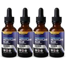 [Mother's Day Gift For Mom][4-Piece Set]Methylene Blue Drops 1% Pharmaceutical Grade - USP 99.9% Pure Doctor-Formulated Liquid Solution - Made In USA 50ml Bottle With Precision Dropper - 1.7 Fl Oz (Pack Of 4) - View 1