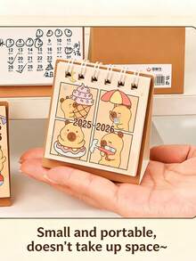 1 Lịch mini hình chuột lang nước năm 2026, vật trang trí bàn làm việc mini sáng tạo, lịch học sinh/lịch để bàn hình hoạt hình dễ thương (Hàng ngẫu nhiên) - A - Xem 4