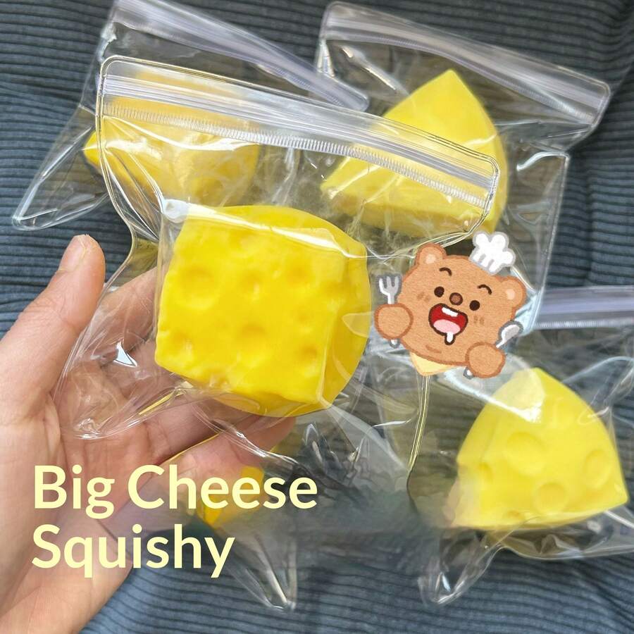1个装流行方形揉奶酪音乐创意超柔软慢回弹挤压减压小玩具生日礼物 - 圣诞礼物 - 万圣节礼物 - 复活节礼物 - 完美礼物