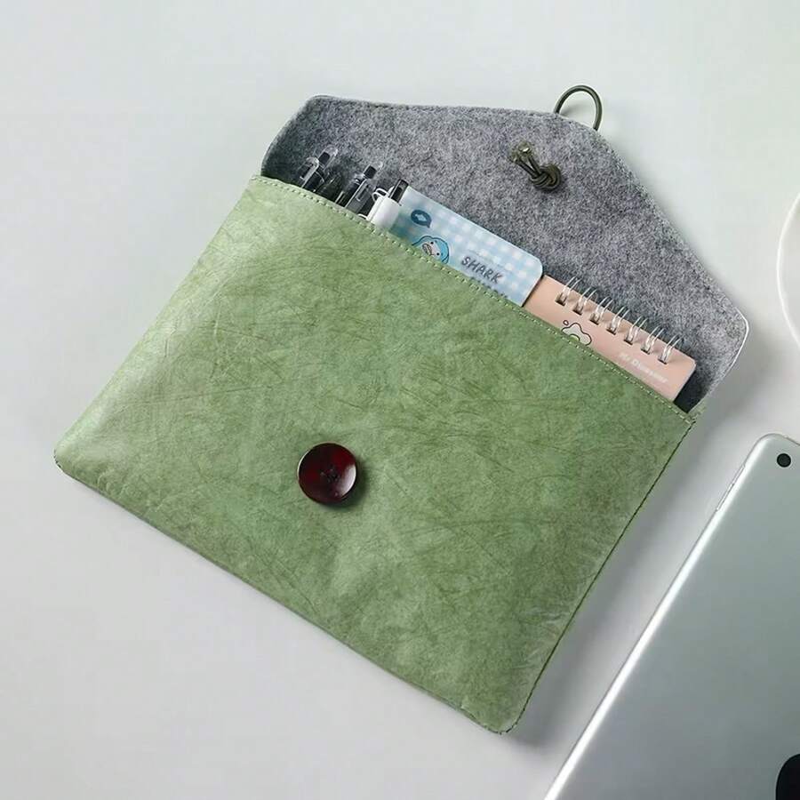 9 pouces Pochette étanche portable légère, design minimaliste, idéale pour les voyages, le bureau, l'organisation des documents scolaires - Pièce unique - Voir 1