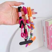 Retro Phone Lanyard, Wrist Strap, Camera Hanging Rope, Summer Wrist Cord, Anti-Lost Strap, Key/Earphone Holder, Card Clip, Dopamine Bracelet - Multicolor - View 2