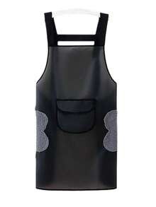 1pc TPU Waterproof & Oil-Resistant Fashionable Wipe-Clean Kitchen Apron, Suitable For Men & Women, For Cooking, Cleaning, Gardening And Hairdressing, With Pockets - Multicolor - View 7