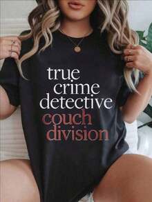 Camiseta de Mujer True Detective Couch Division R77T - Negro - Ver 1
