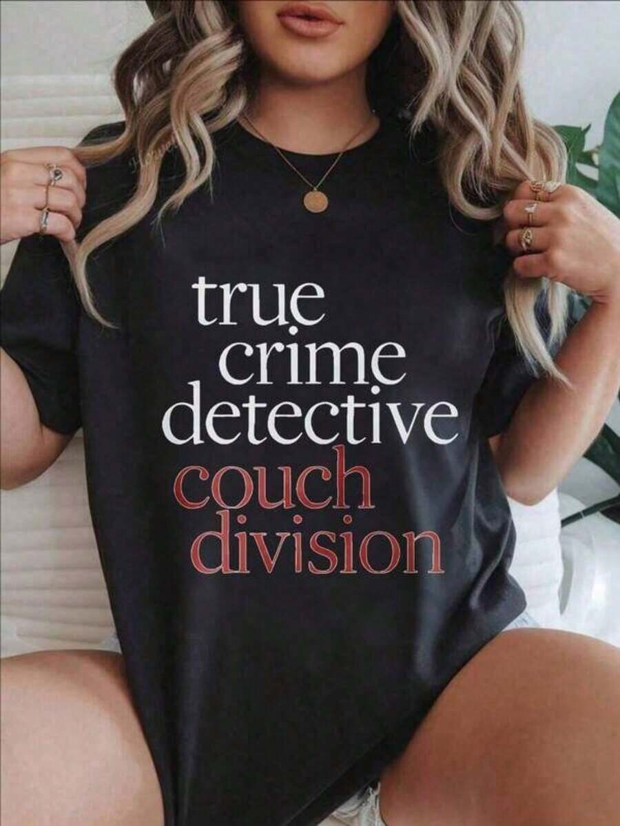 Camiseta de Mujer True Detective Couch Division R77T - Negro - Ver 1