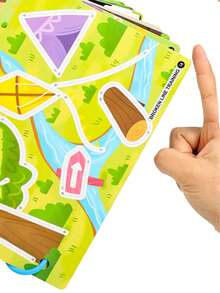 Children's Pen-Holding Training, Connect-The-Dots, Drawing, Numbers, And Letters Early Education Cards, Erasable And Reusable, Baby Educational Flashcards, Fun Educational Toys - Quietly Writing With a Pen - View 12
