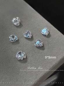 5 piezas Decoraciones de arte de uñas con rhinestones de circonita, bolas de rhinestones de circonita brillantes hechas a mano, rhinestones de circonita asimétricos transparentes, rhinestones grandes de ángulo recto brillantes, decoración de uñas con rhinestones de azúcar de hielo, suministros para uñas - Multicolor - Ver 9
