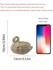 Elegant Swan Resin Succulent Planter - Exquisite White Swan Design With Delicate Feather Texture, Perfect For Succulents, Cacti And Small Plants On Windowsills, Desktops And Patios. Adds An Elegant And Charming Atmosphere, A Charming Decorative Storage Item For Beauty Lovers. - Multicolor - View 12