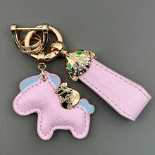 1 pieza Llavero/Adorno para bolso con forma de zorro y caballo con cristales, llavero que trae riqueza - Zorro incrustado de diamantes - Ver 14