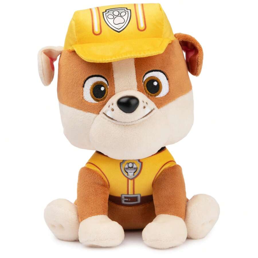 Spin Master GUND Chase Plush Toy Wearing Signature Uniform, Suitable For Children 1 Year And Up, 9 Inches - RUBBLE (Medium) - View 1