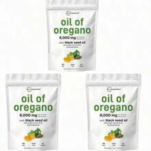 Oregano Oil With Black Seed Oil 6000mg AP Softgels For 150/75 Day Supply Dual Action Immune Support Non-GMO Gluten Free Healthcare Vitamin Dietary Edible Supplement Fitness - 1 CÁI - Xem 7