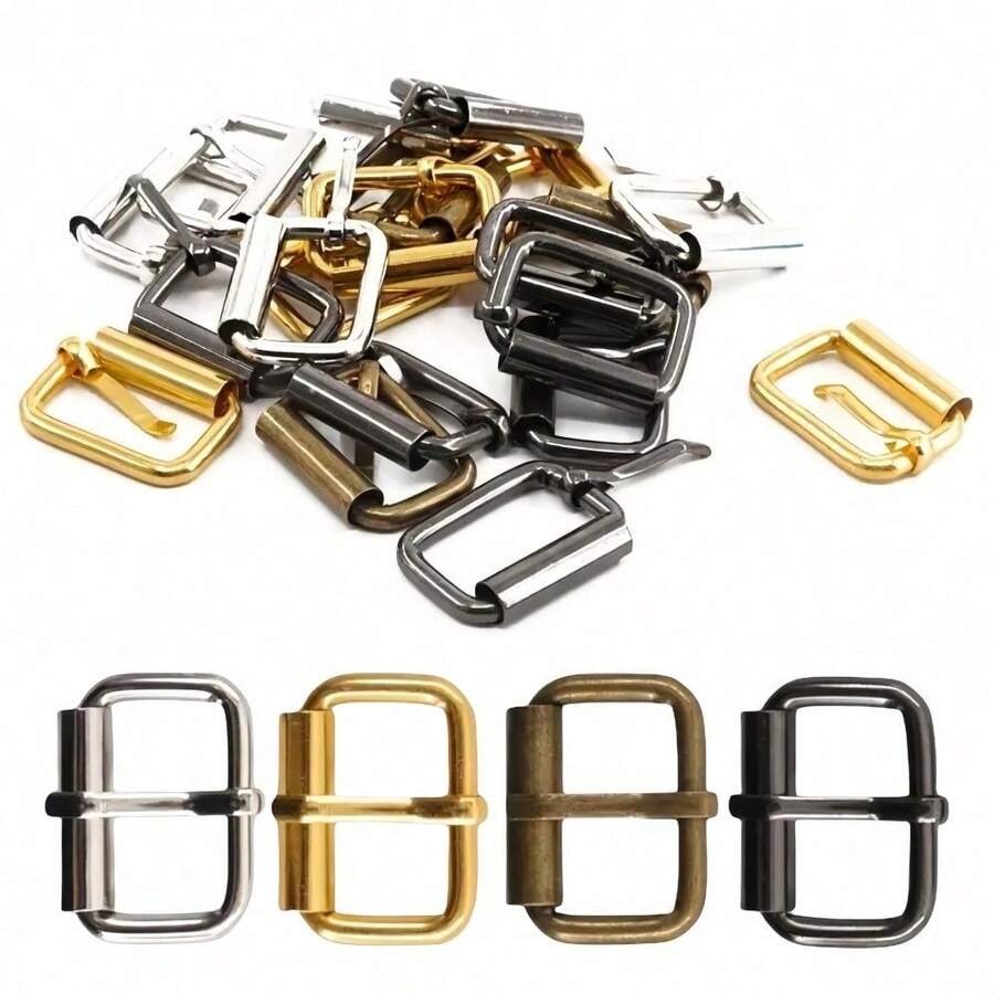 HSDOUBLE 10 chiếc khóa lăn kim loại, khóa thắt lưng, móc bấm, phụ kiện đồ da, túi xách, giày dép, vòng cổ chó.
