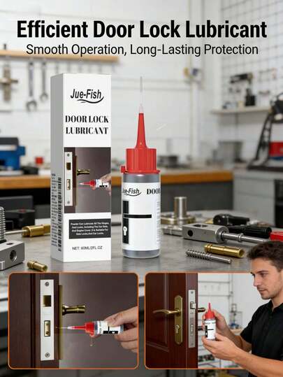 Dầu bôi trơn khóa - Thích hợp cho bản lề, khóa xe hơi, nắp ca-pô, cửa gara và các loại khóa và bộ phận quay khác. Dầu bôi trơn này có thể nhanh chóng thấm vào lõi khóa, loại bỏ hiện tượng kẹt và tiếng ồn, đảm bảo hoạt động trơn tru hơn. (Sản phẩm đã được nâng cấp, bao bì có thể thay đổi đôi chút, nhưng hiệu quả vẫn như cũ. Sản phẩm mới và cũ sẽ được giao ngẫu nhiên.)