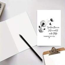 Tarjeta de condolencias con sobre, adecuada para familiares, amigos, padres, vecinos - Expresa condolencias, compañía, cuidado y gratitud - Diseño creativo, a veces las palabras no pueden expresarlo mejor - Una pieza - Ver 3