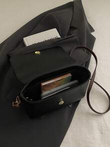 2026 Nueva Bolsa Cruzada Cuadrada de Cuero Suave, Bolso de Hombro con Sensación de Alta Gama, Adecuado para Madres, al por Mayor para Comercio Electrónico Transfronterizo - Negro - Ver 4