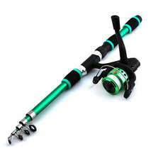 Children's Fishing Rod With Telescopic Fishing Rod And Rotating Reel Bait Hook Travel Rod - Blue - View 10