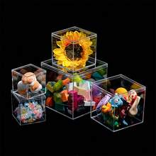 1 pieza Caja de almacenamiento de cápsulas de café de acrílico con tapa, cápsula de café reutilizable a prueba de polvo transparente, organizador de bolsas de té y caramelos - Multicolor - Ver 9