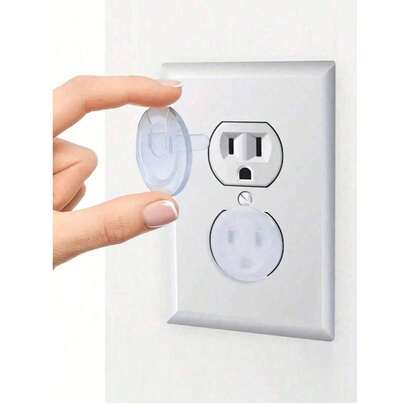 1/10 piezas Cubierta protectora transparente para toma de corriente, Tapa protectora de estilo europeo para enchufe, Cubierta para enchufe