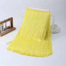 1 Yard 100cm Tassel Lace Trim Fringe Decor For Latin Dance Curtain Sewing Accessory Long Tassel For Sewing - Multicolor - View 18