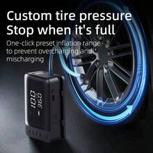 Portable Car Jump Starter With Air Compressor, 150PSI Wireless Tire Inflator With Auto Shut Off, Peak Current Battery Booster Power Bank, Emergency LED Light And USB Charging, Reliable Truck And Car Roadside Rescue Gear, Ideal Gift For Men/Families, Travel Essential, Desert Camping Necessity, Long-Distance Trip Must-Have, Thoughtful Gift For Dad/Husband - Black - View 6