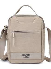 1 chiếc túi đeo chéo vai nam bằng nylon chắc chắn, nhiều ngăn, dung tích lớn, có khóa kéo, kiểu dáng thường ngày, có quai xách, thích hợp cho đi làm và du lịch. - Nhiều màu - Xem 15