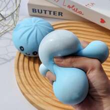 Đồ chơi bóp hình bánh mì kèm giỏ hấp, bóng giảm căng thẳng nhiều màu sắc, đồ chơi đàn hồi ngón tay, giảm lo âu, món quà hoàn hảo cho giỏ quà Phục Sinh, phù hợp cho trẻ em và người lớn, đồ chơi bóp hình bánh mì kèm giỏ hấp, đồ chơi giảm căng thẳng giáo dục cho trẻ em, đồ trang trí bàn làm việc, quà tặng ngày lễ/sinh nhật cho trẻ em, vật dụng giảm căng thẳng. Đồ chơi bóp mềm hình bánh mì có thể vặn và bóp được. - Màu xanh lam - Xem 7